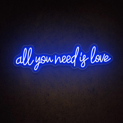 All You Need Is Love Warm Glow Handwritten Led Neon Sign For Wedding Decor | Shineneon