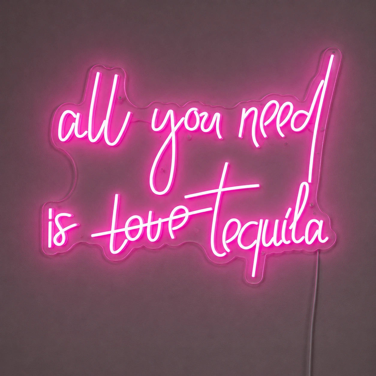 All You Need Is Tequila Neon Sign Wall Art LED Neon Sign main product image