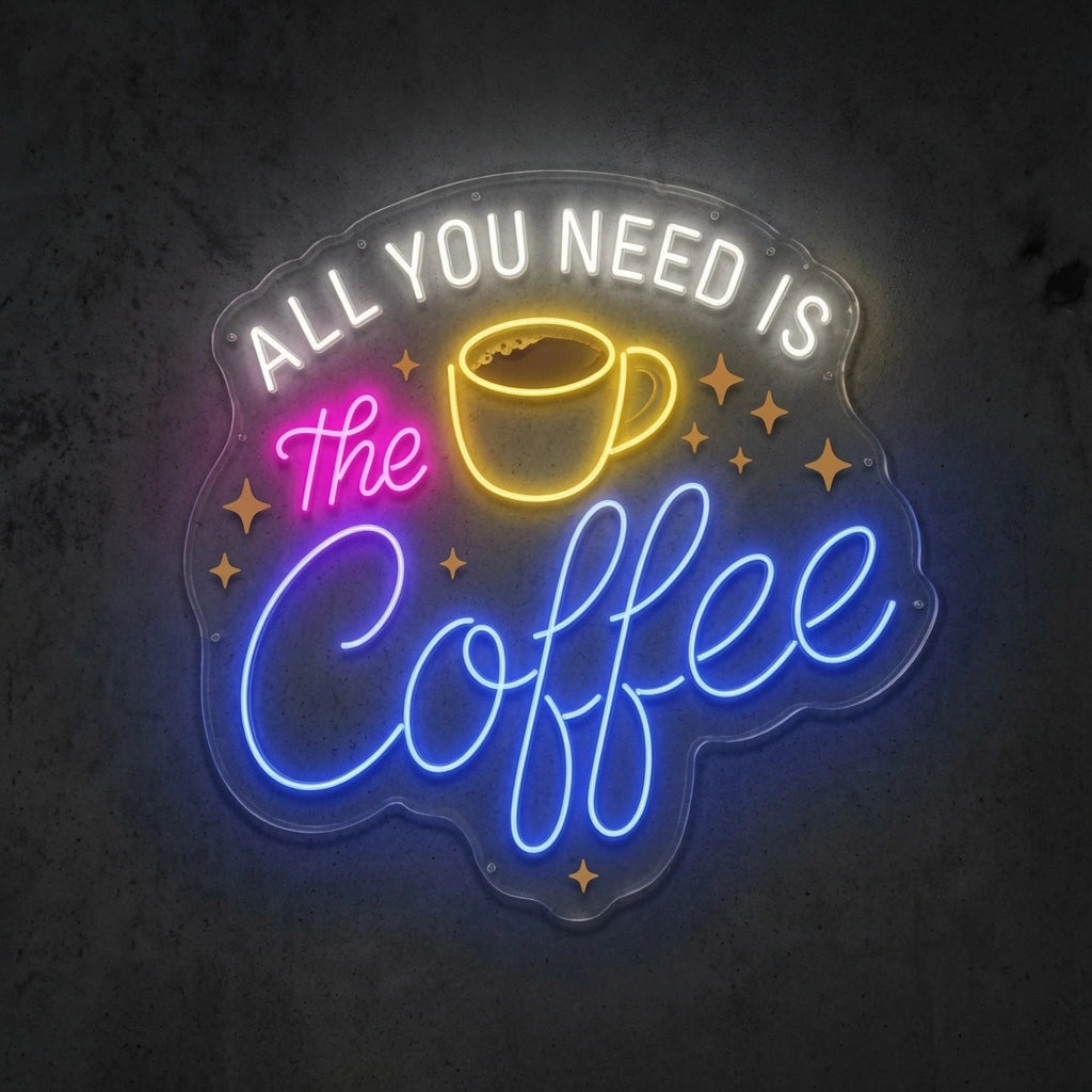 All You Need Is The Coffee Wall Decor LED Neon Sign - 01 Original Product Image