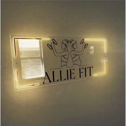 Allie Fit Acrylic Business Logo Sign - Shineneon