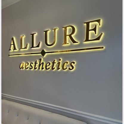 Allure Aesthetics 3D Backlit Channel Letters Led Light Sign - Shineneon