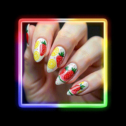 Almond Nail Salon Led Neon Sign For Tech Room Rgb Color - LED neon sign close-up detail