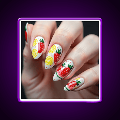 Almond Nail Salon Led Neon Sign For Tech Room Rgb Color - Shineneon