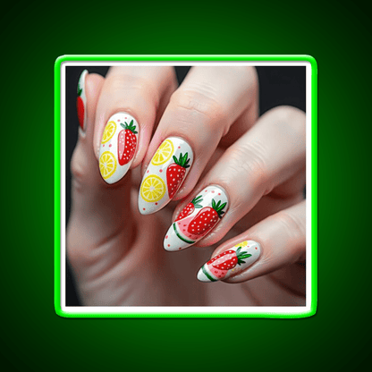 Almond Nail Salon Led Neon Sign For Tech Room Rgb Color - Shineneon