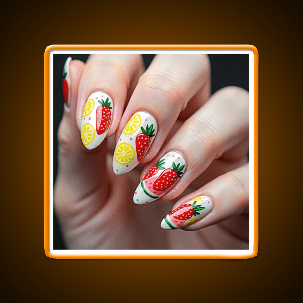 Almond Nail Salon Led Neon Sign For Tech Room Rgb Color - Shineneon