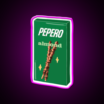 Almond Pepero Snack Food Led Neon Sign Rgb Color - Shineneon