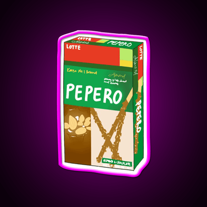 Almond Pepero Snack Food Led Neon Sign Wall Art Rgb Color - Shineneon
