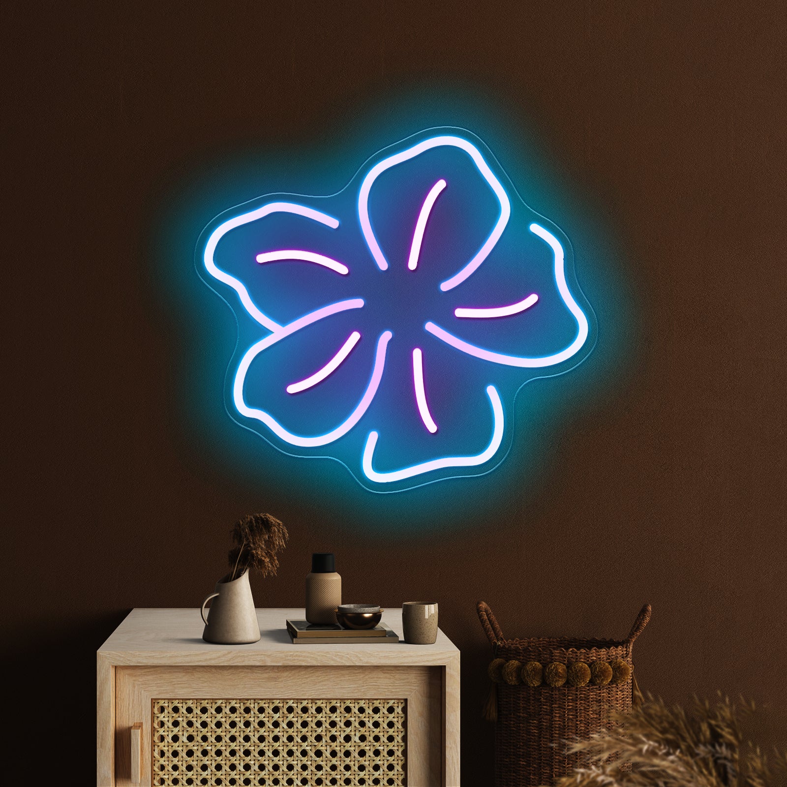Aloha Flower Cheap Neon Sign For Bedroom - LED neon sign close-up detail