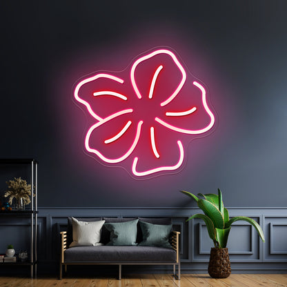 Aloha Flower Cheap Neon Sign For Bedroom - Custom LED neon sign front view