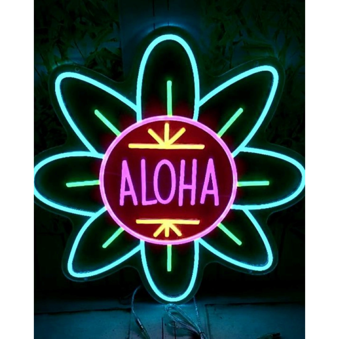 Aloha Hawaii Flower Led Sign Business Neon Sign