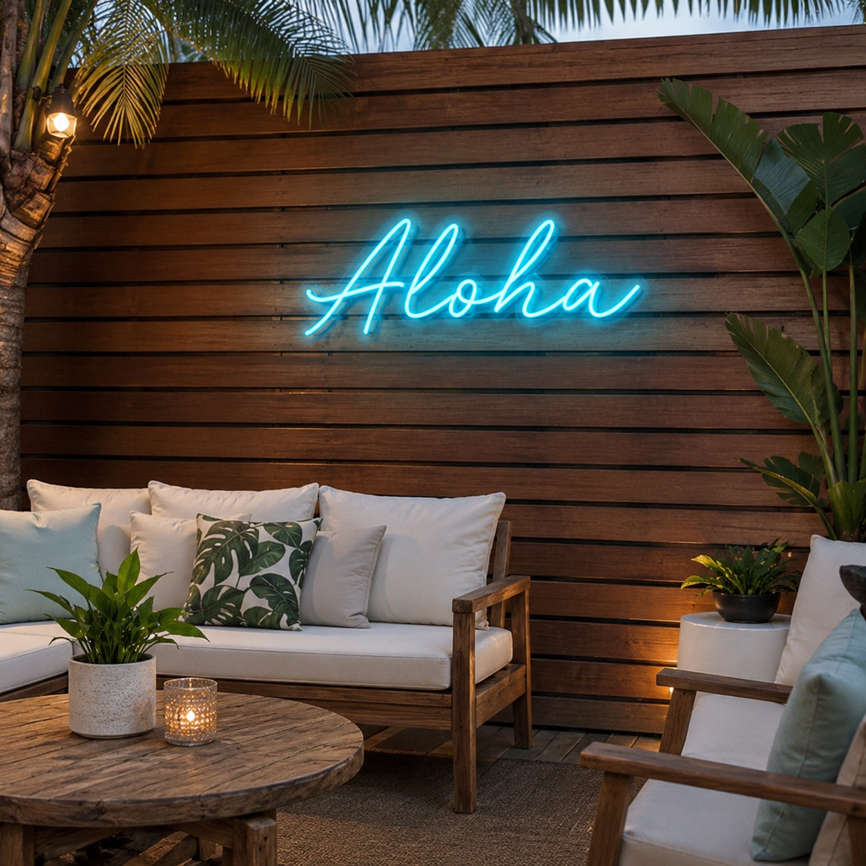 Aloha LED Neon Sign Wall Neon Sign - 03 Real Lifestyle Scene