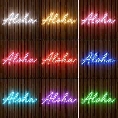 Aloha LED Neon Sign Wall Neon Sign - 05 Color Grid