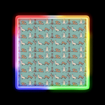 Alpaca Yoga Session Teal Yoga Led Neon Sign For Wellness Space Rgb Color