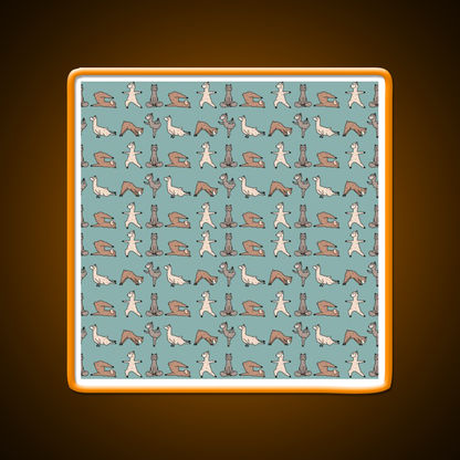 Alpaca Yoga Session Teal Yoga Led Neon Sign For Wellness Space Rgb Color