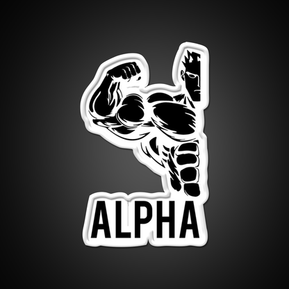 Alpha Fitness Running Muscle Bodybuilding Gym Fitness Led Neon Sign Rgb Color