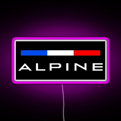 Alpine F1 Team Colors Rgb Led Neon Sign Pop Wall Art - Shineneon