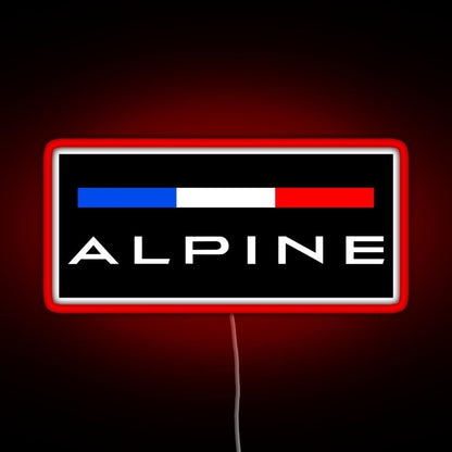Alpine F1 Team Colors Rgb Led Neon Sign Pop Wall Art - Shineneon