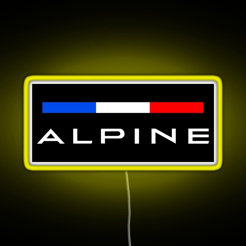 Alpine F1 Team Colors Rgb Led Neon Sign Pop Wall Art - Shineneon