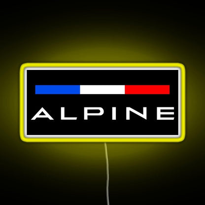 Alpine F1 Team Colors Rgb Led Neon Sign Pop Wall Art - Shineneon