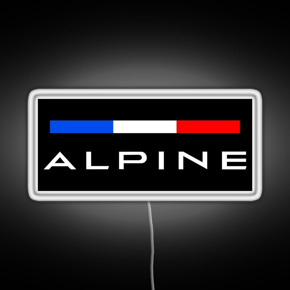 Alpine F1 Team Colors Rgb Led Neon Sign Pop Wall Art - Shineneon
