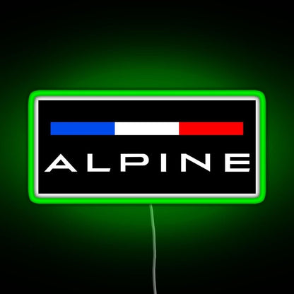 Alpine F1 Team Colors Rgb Led Neon Sign Pop Wall Art - Shineneon