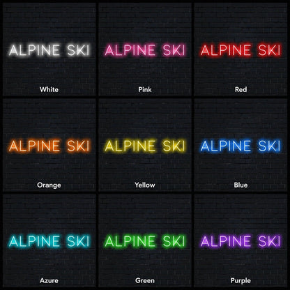 Alpine Ski LED Neon Sign - Shineneon