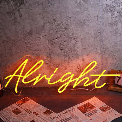 Alright Red Led Neon Sign - Shineneon