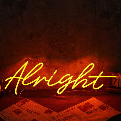 Alright Red Led Neon Sign - Shineneon