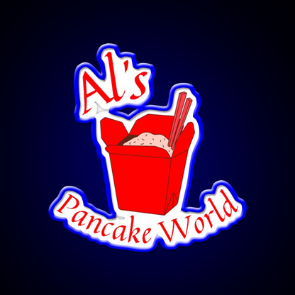 Als Pancake World Led Neon Sign Chinese Food Rgb Color