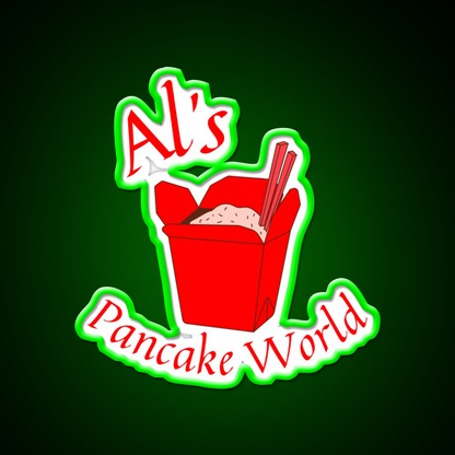 Als Pancake World Led Neon Sign Chinese Food Rgb Color