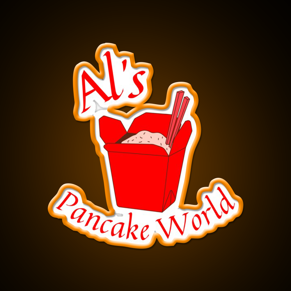 Als Pancake World Led Neon Sign Chinese Food Rgb Color