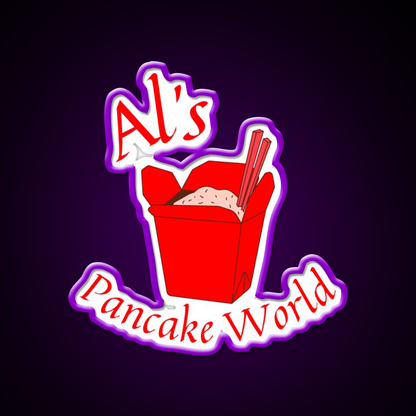 Als Pancake World Led Neon Sign Chinese Food Rgb Color