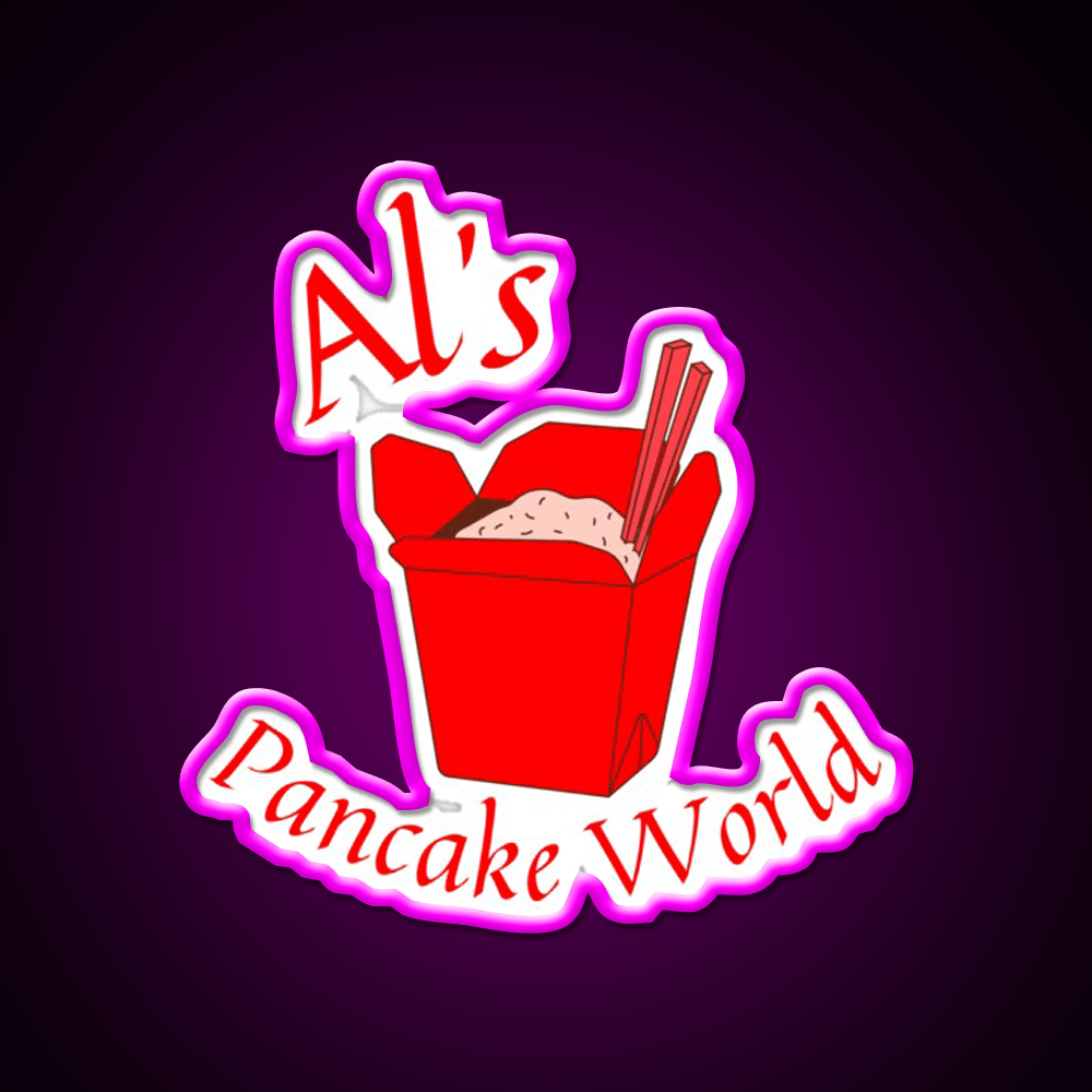 Als Pancake World Led Neon Sign Chinese Food Rgb Color - Shineneon