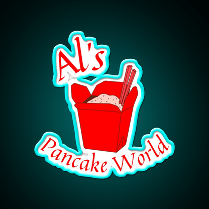 Als Pancake World Led Neon Sign Chinese Food Rgb Color - Shineneon