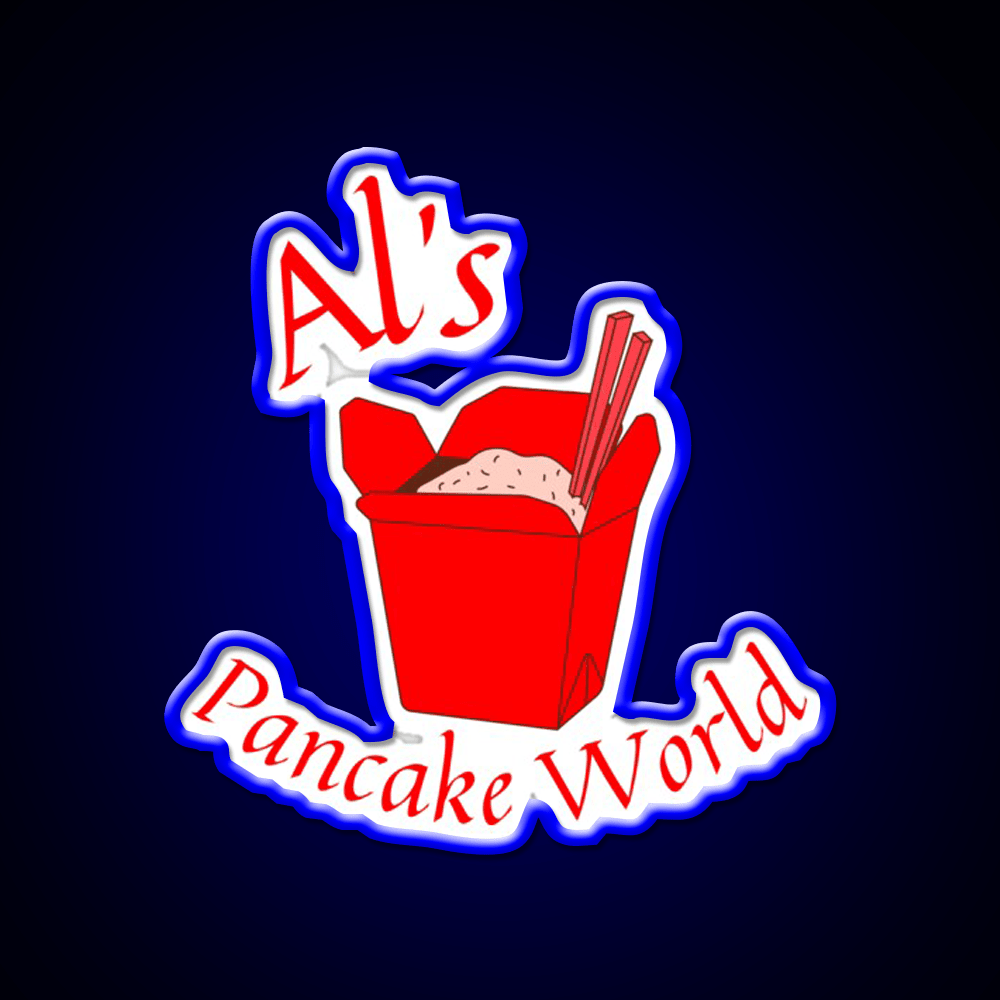 Als Pancake World Led Neon Sign Chinese Food Rgb Color - Shineneon