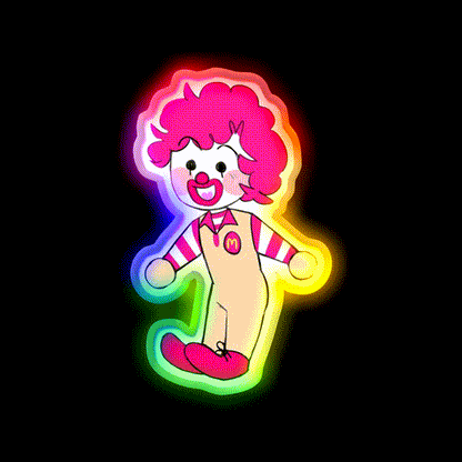 Alt Chibi Ron Fast Food Led Neon Sign For Burger Place Rgb Color