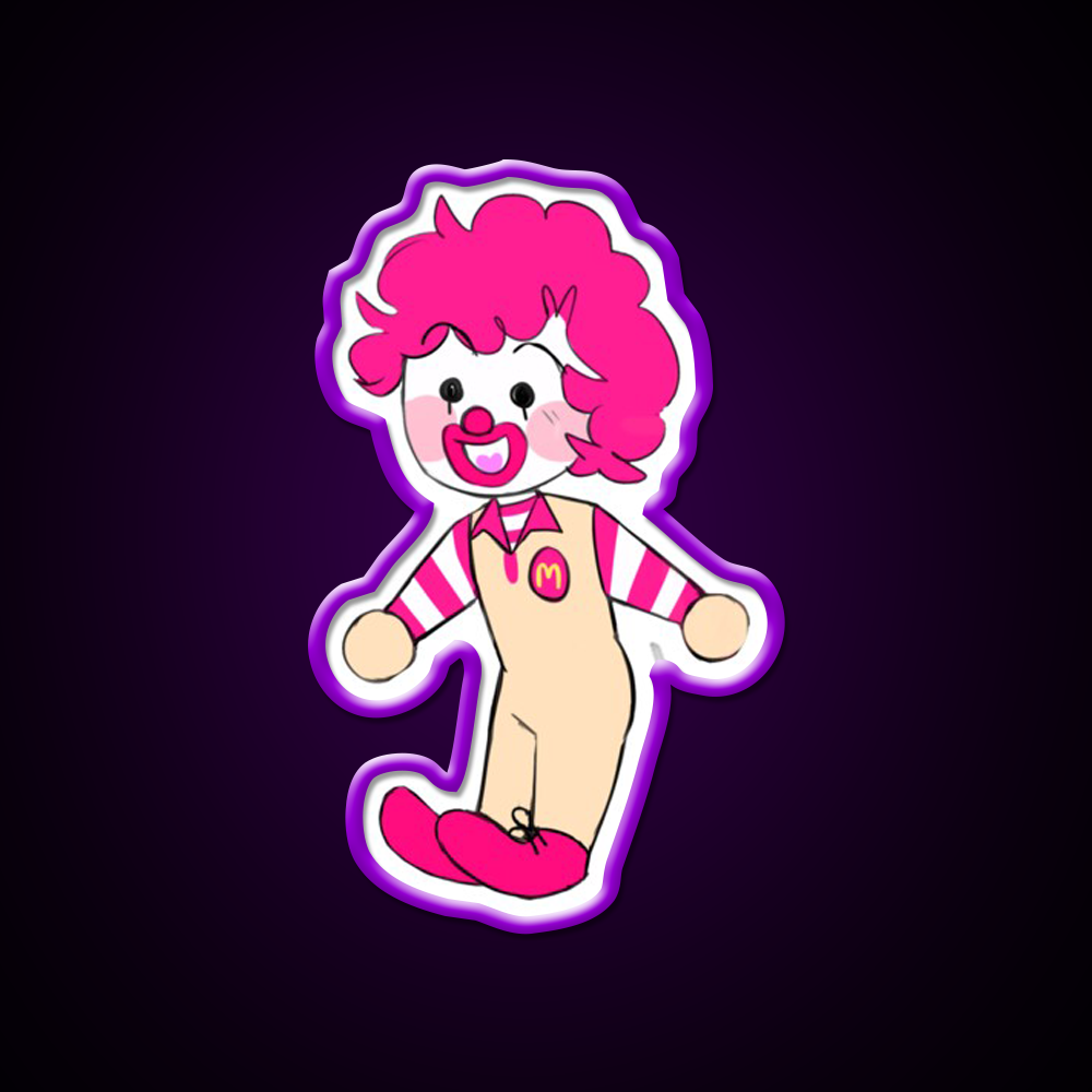 Alt Chibi Ron Fast Food Led Neon Sign For Burger Place Rgb Color