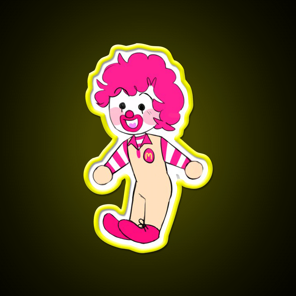 Alt Chibi Ron Fast Food Led Neon Sign For Burger Place Rgb Color