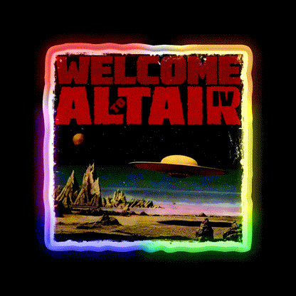 Altair Iv Welcome Welcome Led Neon Sign Open Sign Rgb Color - LED neon sign close-up detail