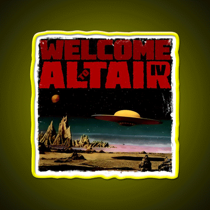 Altair Iv Welcome Welcome Led Neon Sign Open Sign Rgb Color - Custom LED neon sign front view