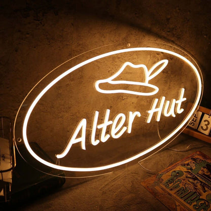Alter Hut Yellow Led Neon Sign - Shineneon