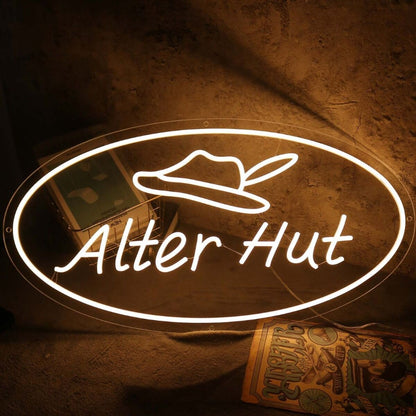 Alter Hut Yellow Led Neon Sign - Shineneon