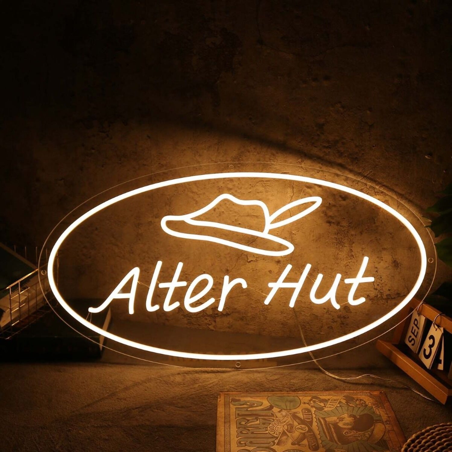 Alter Hut Yellow Led Neon Sign - Shineneon