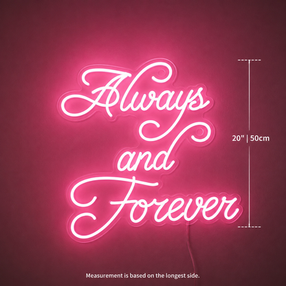 Always And Forever LED Neon Sign Bedroom Wall Art - 01 Original Product Image
