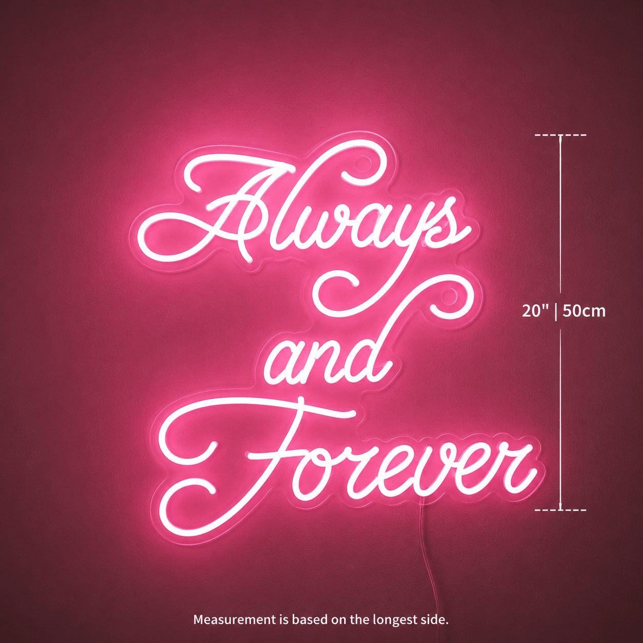 Always And Forever LED Neon Sign Bedroom Wall Art - Shineneon