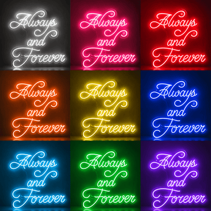 Always And Forever LED Neon Sign Bedroom Wall Art - Shineneon