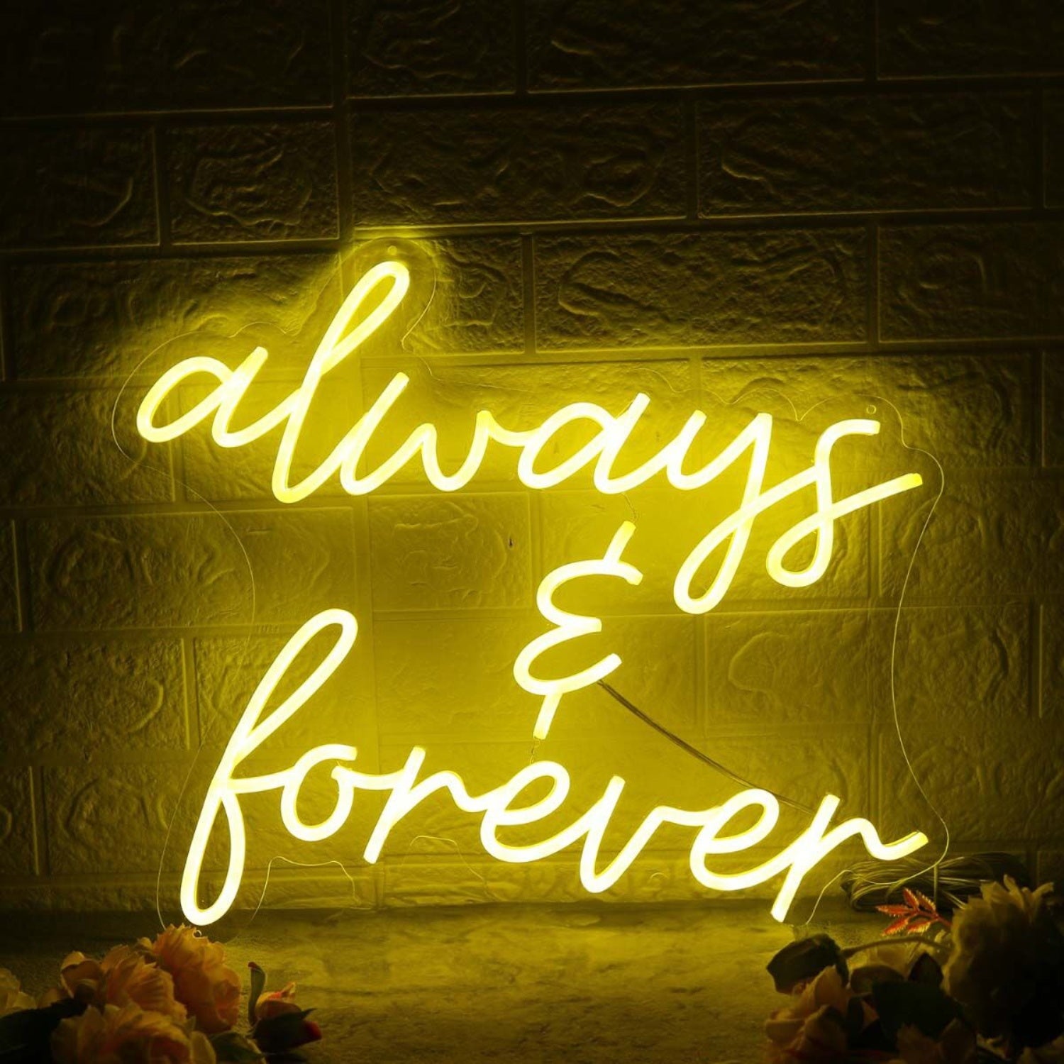 Always And Forever Yellow Led Neon Sign | Shineneon