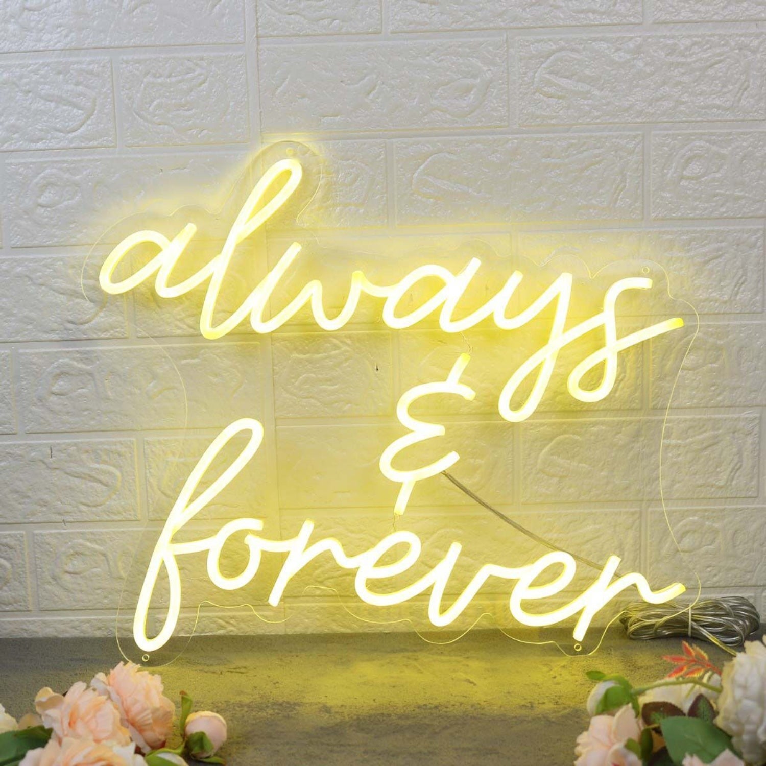 Always And Forever Yellow Led Neon Sign | Shineneon