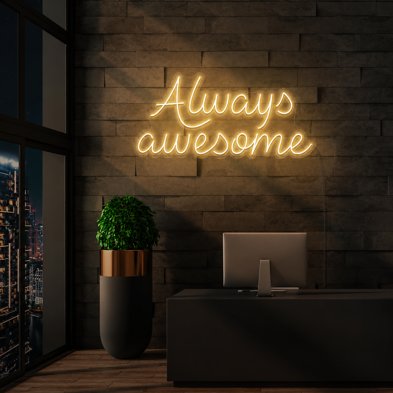 Always Awesome Wall Decor LED Neon Sign - 01 Original Product Image