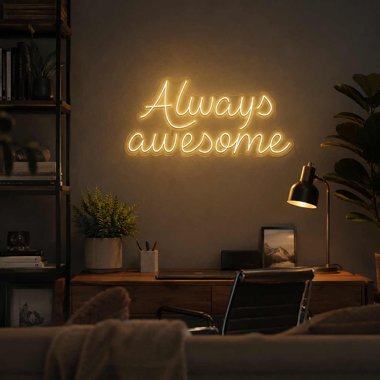 Always Awesome Wall Decor LED Neon Sign - 03 Real Lifestyle Scene